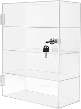 Vitrineskåp i akryl med lås